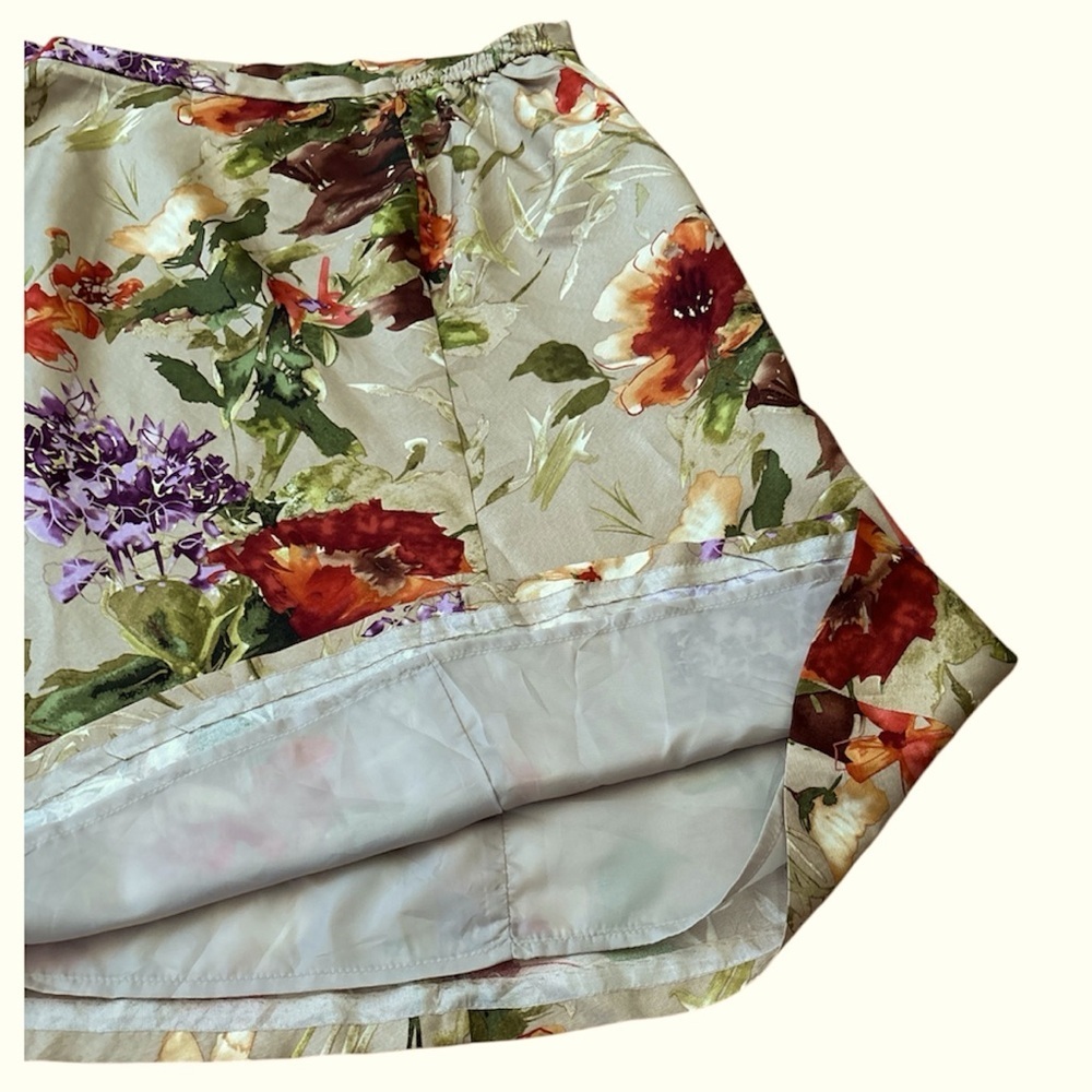 Talbots Silk Wool Floral Midi Skirt Plus Size 24W Petite Luxury Coastal - Picture 8 of 12